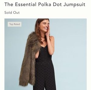 BNWT Anthropologie Black Essential Jumpsuit